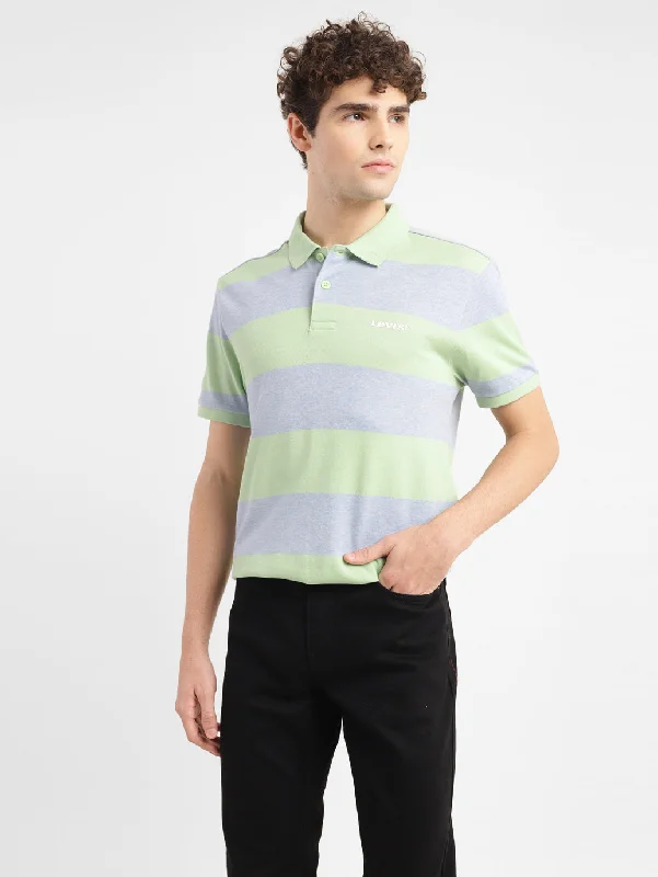 Men's Short-Sleeved ShirtsMen's Striped Slim Fit Polo T-shirt