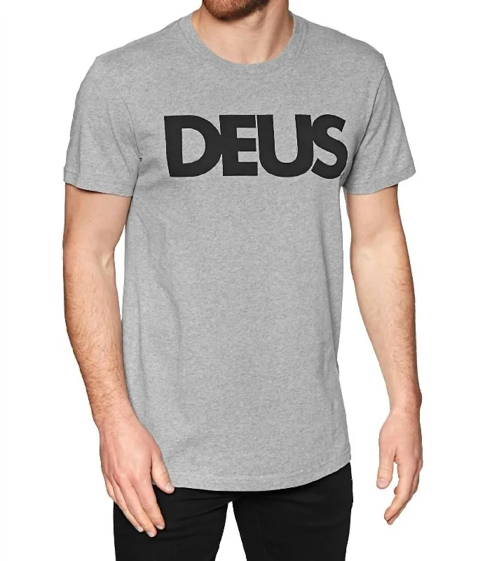 Men's Shirts with TiesAll Caps Tee In Grey