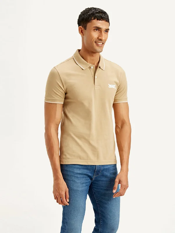 Men's Shirts with Abstract DesignsMen's Solid Slim Fit Polo T-shirt