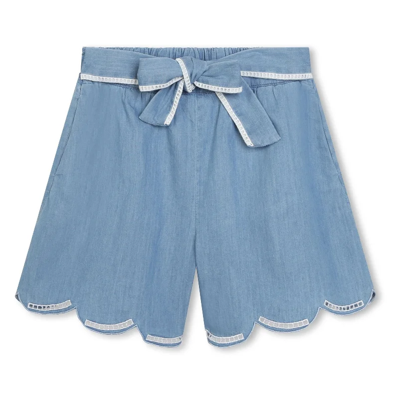 Cozy and Comfortable Men's Flannel and Fleece ShortsBlue Denim Tie Cotton Shorts