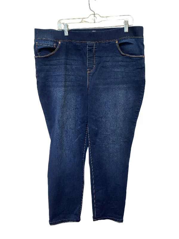 Dark Wash Men's JeansBlue Jeans Skinny Terra & Sky, Size 1x