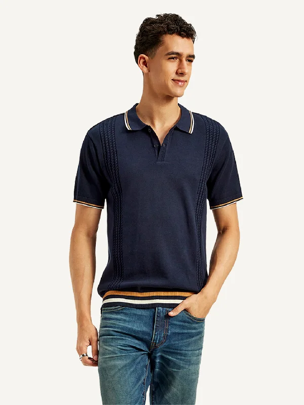 Men's Shirts with Tab CollarsMen's Striped Slim Fit Polo T-Shirt