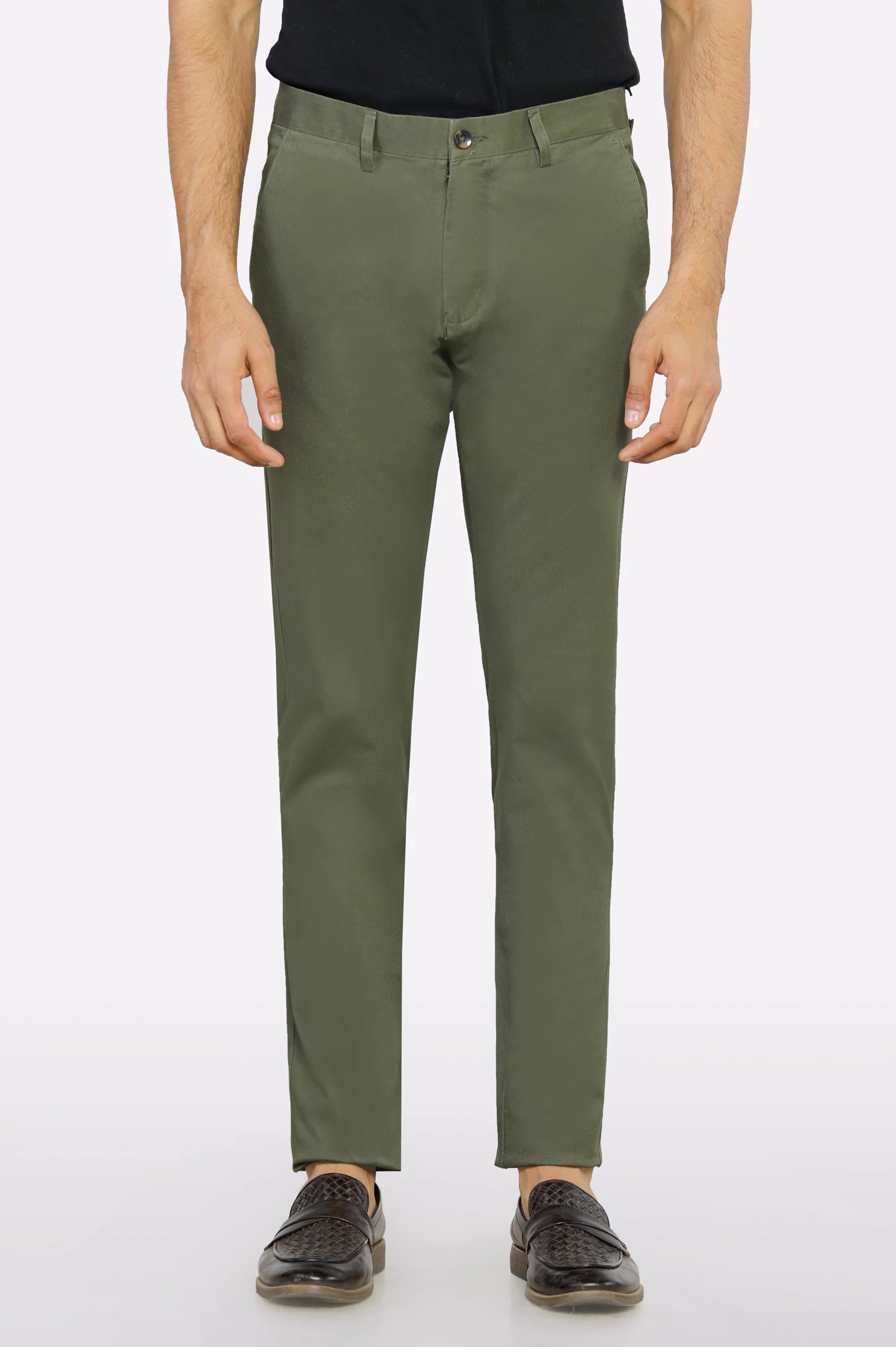 Light Wash Men's JeansOlive Smart Fit Cotton Chino