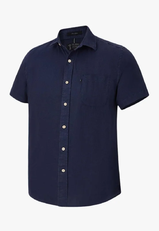 Men's Oxford Shirts for a Preppy StylePilbara Mens Linen Short Sleeve Shirt
