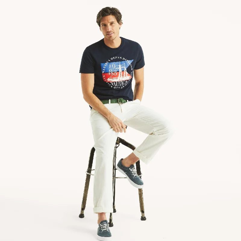 Men's Shirts with Mock NecksNautica Mens Ocean Division Graphic T-Shirt