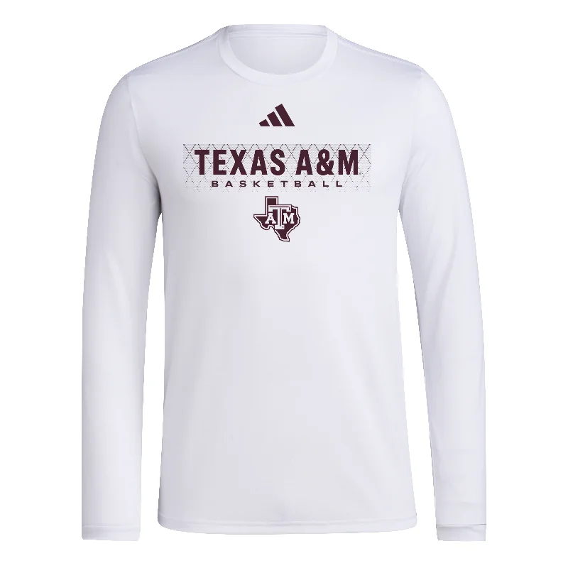 Men's Shirts with Cowl Necks'24 Aggie Basketball L/S Pre-Game Tee - New!