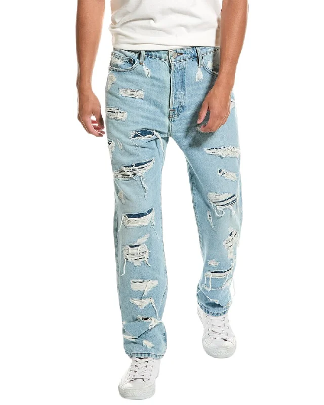 High-Quality Ripped Men's JeansFRAME Denim Gate Low-Rise Relaxed Straight Jean
