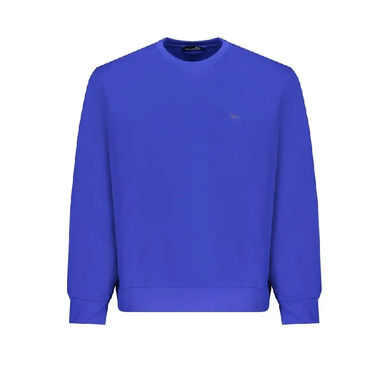 Men's Sweaters with Kangaroo PocketsHarmont & Blaine Blue Cotton Men's Sweater