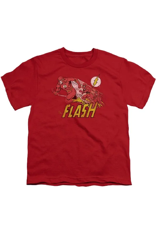 Men's Shirts with Wingtip CollarsDC Comics Flash Crimson Comet Short Sleeve Youth Tee / T-Shirt