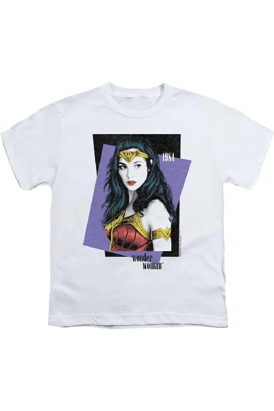 Men's Shirts with Logo EmbossmentsWonder Woman 84 Strike A Pose Short Sleeve Youth Tee / T-Shirt