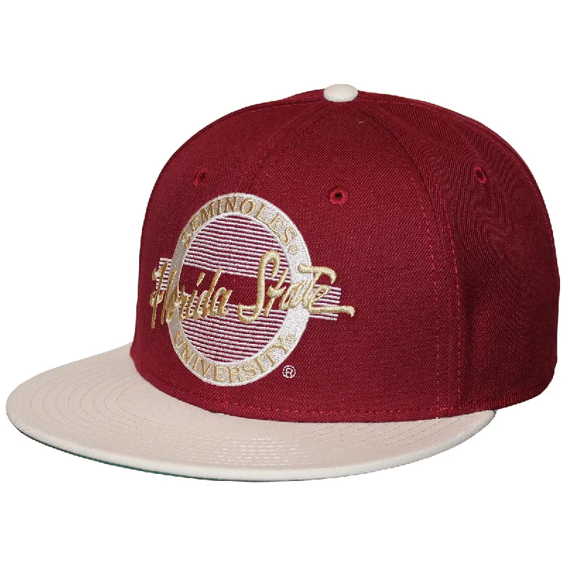 Boys' Baseball CapsThe Game Men's Florida State University Seminoles Design Adjustable Snapback Cap - Garnet/White