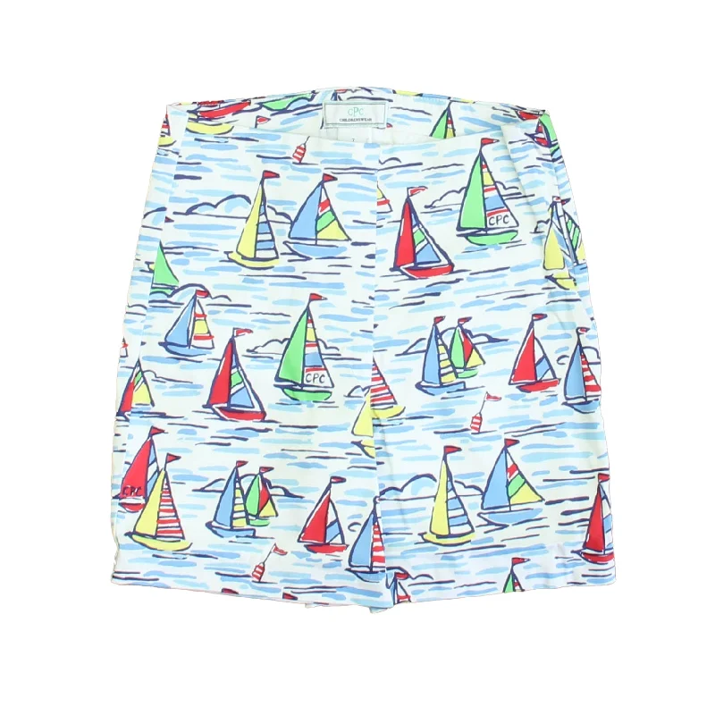 Elegant and Refined Men's Dress and Office ShortsClassic Prep Girls Rainbow Fleet Print Shorts Size: 6-14 Years