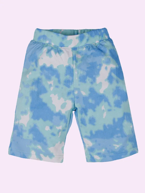 Men's Classic Denim Jean ShortsGirls Knee Length Tie & Dye All Over Printed Cycling Shorts