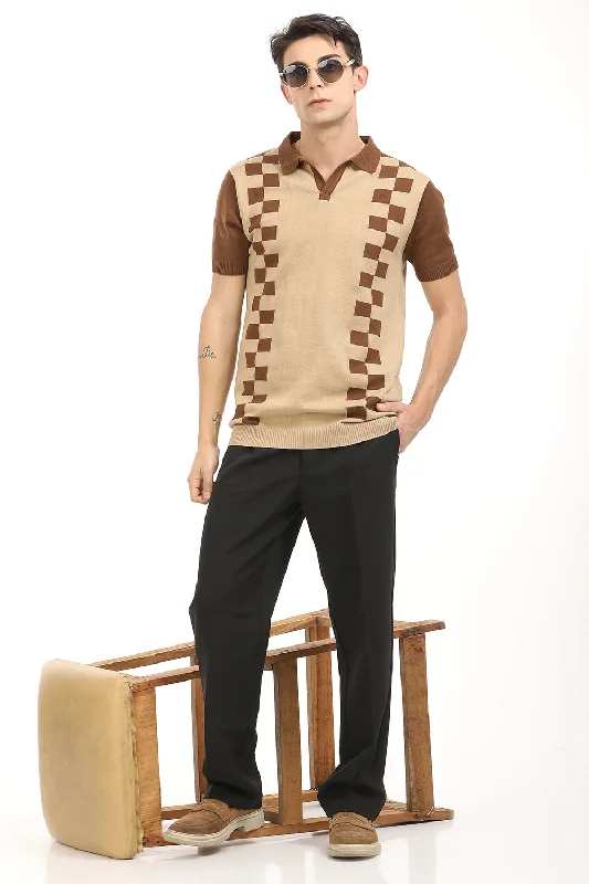 Men's Shirts with TiesBrown Box Polo T-Shirt