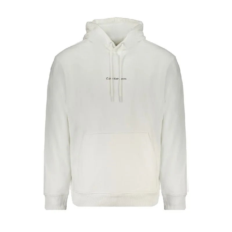 Comfortable Men's Cotton SweatersCalvin Klein White Cotton Men's Sweater