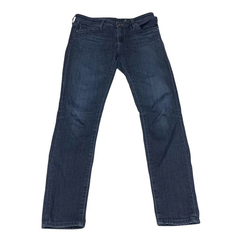 Modern Ripped and Distressed Men's JeansJeans Designer By Adriano Goldschmied In Blue Denim, Size: 2