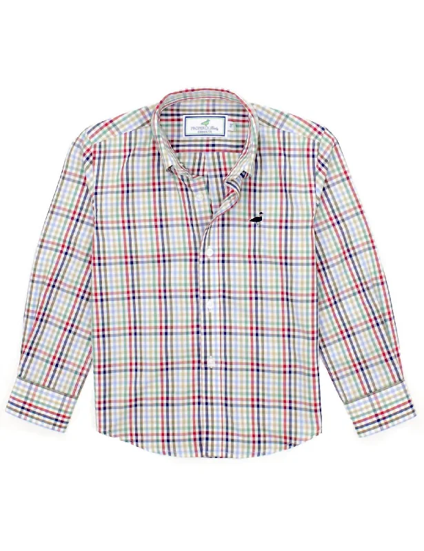Men's Shirts with Spread CollarsBoys Sportshirt In Autumn Trail