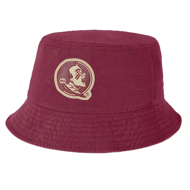 Customized Trucker HatsNike Seminole Logo/Florida State Apex Bucket Hat - Garnet