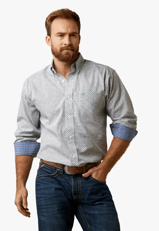 Men's Custom Dress Shirts for a Personalized FitAriat Mens Wrinkle Free Flynt Fitted Long Sleeve Shirt