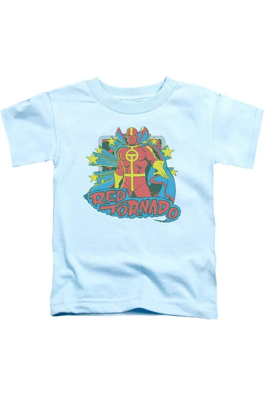 Men's Casual Shirts for Everyday WearDC Comics Red Tornado Stars Short Sleeve Juvenile Tee / T-Shirt