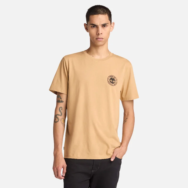 Men's Shirts with Asymmetrical HemlinesMen's Embroidered Short-Sleeve T-Shirt