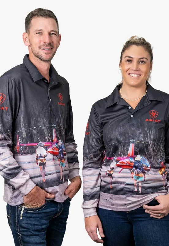 Men's Dressy Button-Down Shirts for Formal OccasionsAriat Adults Helifishing Fishing Shirt