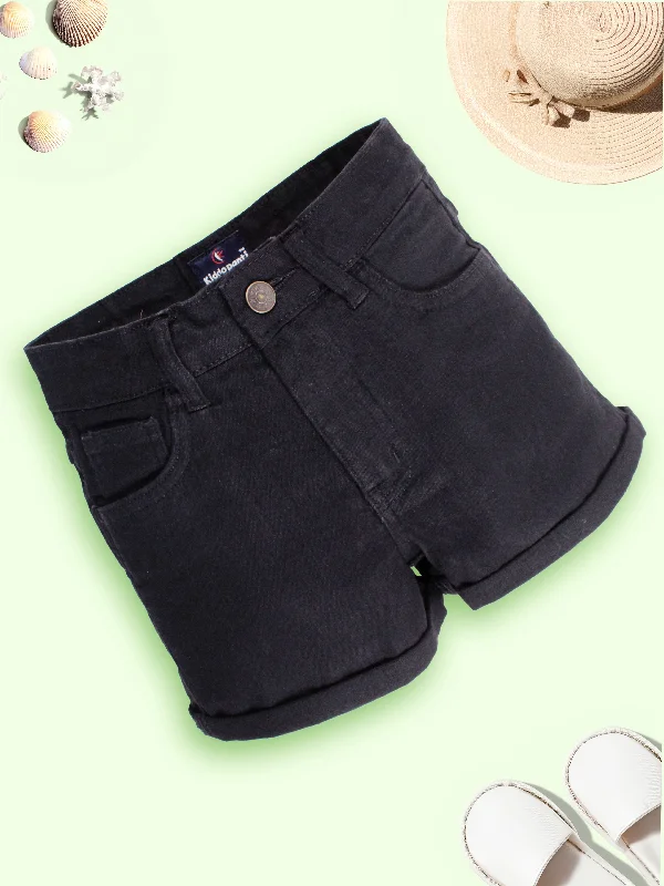 Chino-Style Men's Dress ShortsGirls Solid Rollup Denim Hot Shorts