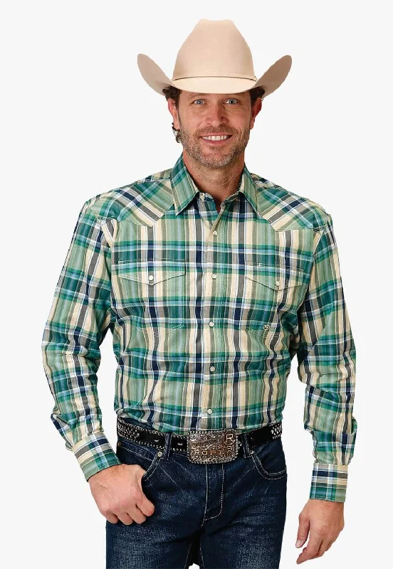Men's Bamboo Fiber Shirts for Softness and BreathabilityRoper Mens Amarillo Collection Long Sleeve Shirt