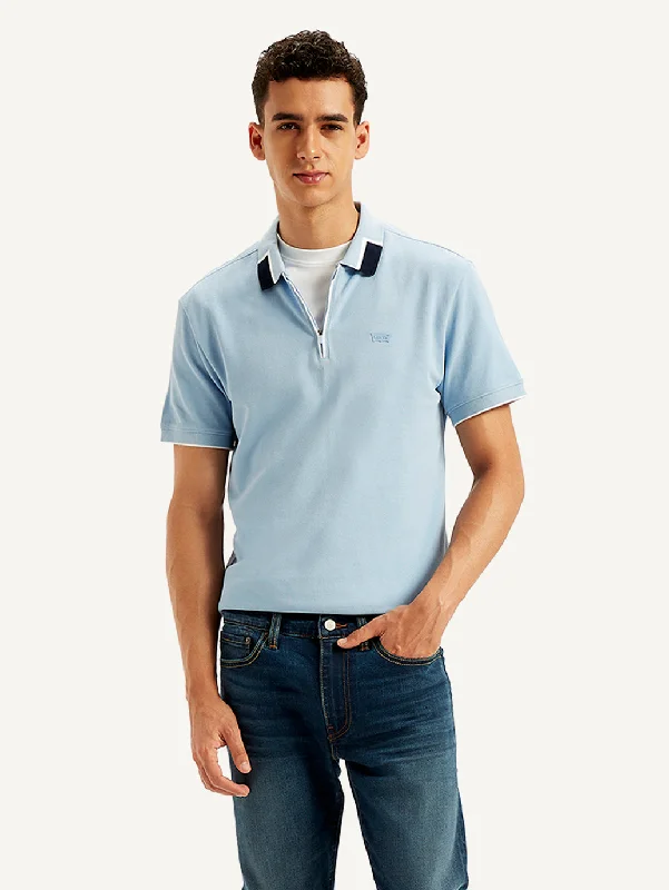 Men's Shirts with Roll-Up SleevesMen's Solid Slim Fit Polo T-shirt