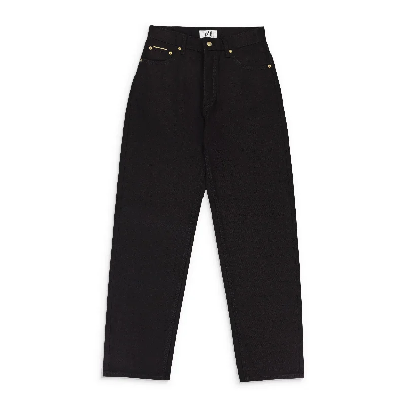 Relaxed-Fit Men's JeansBENZ RAW BLACK STRAIGHT FIT JEANS