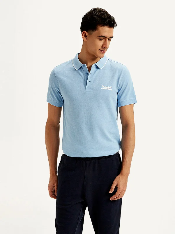 Men's Shirts with Embellished CollarsMen's Solid Slim Fit Polo T-shirt