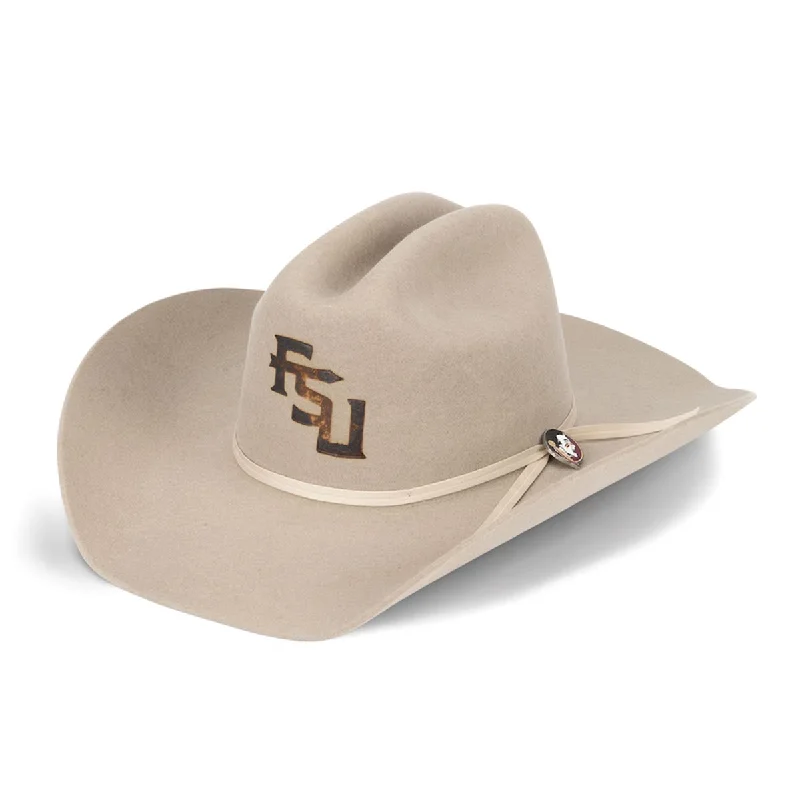 Best Casual HatsUscape x Seager Men's Stacked FSU Authentic Felt Cowboy Hat