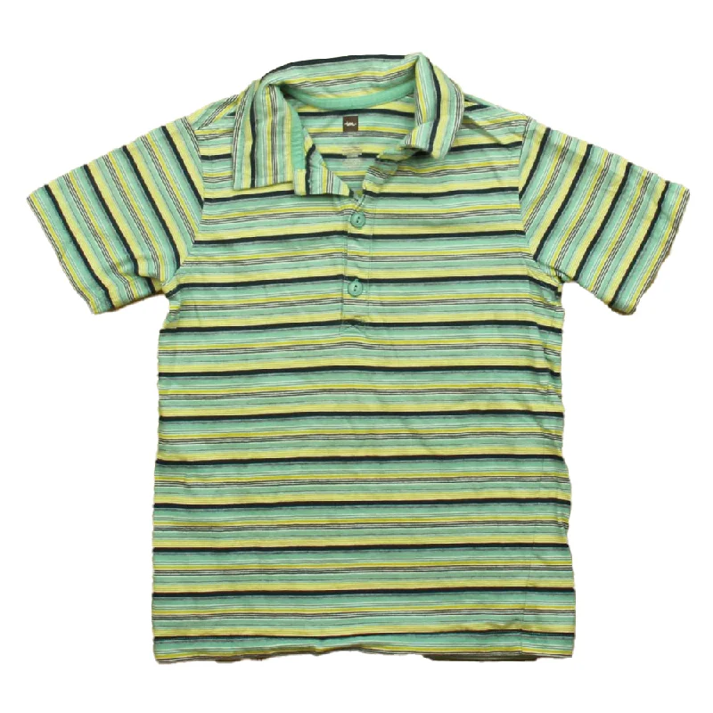 Casual Men's T-ShirtsTea Boys Green | Yellow Stripe Polo Shirt