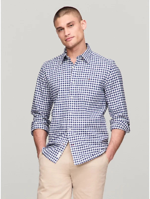 Men's Neutral-Tone Shirts for Versatile StylingTommy Hilfiger Men's Gingham Regular Fit Oxford Shirt