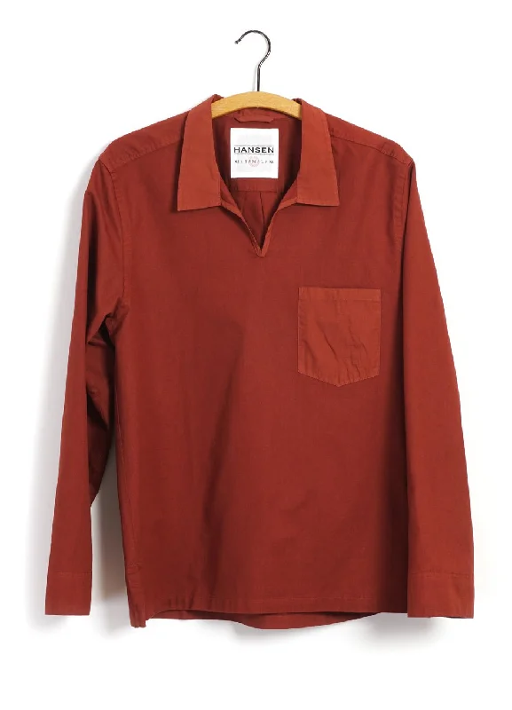 Men's Muscle Fit T-Shirts for a Body-Hugging FitMARIUS | Casual Pull On Shirt | Terracotta
