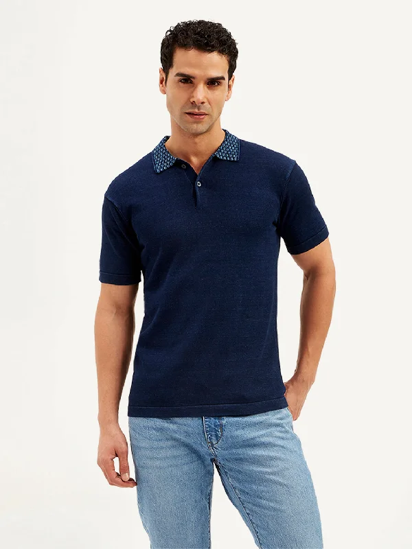 Men's Shirts with Spread CollarsMen's Solid Slim Fit Polo T-Shirt