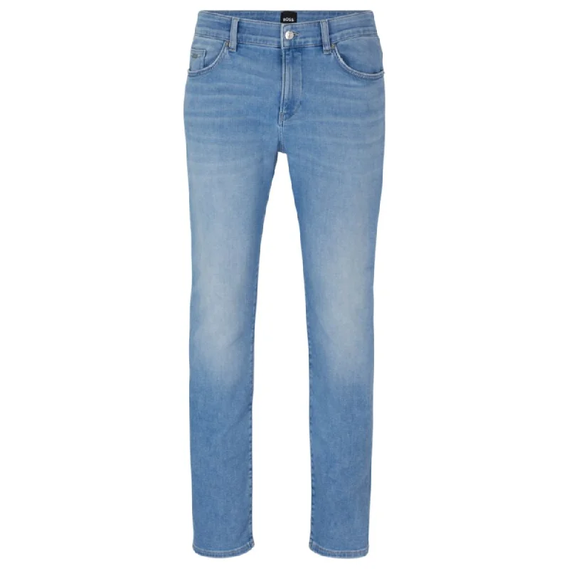 Wide-Leg Men's JeansSlim-fit jeans in light-blue soft stretch denim