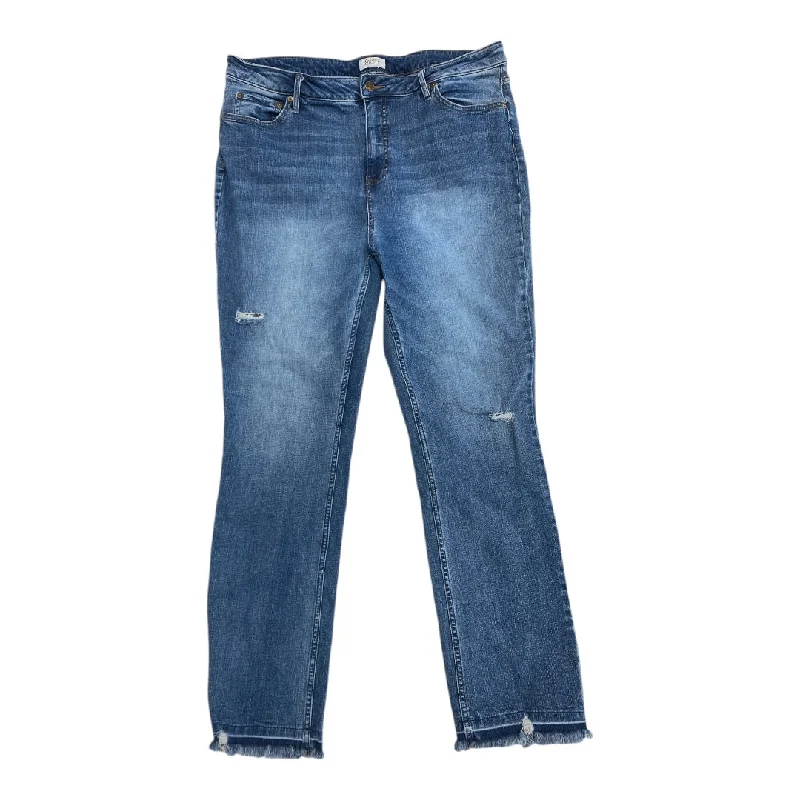 Men's Skinny Jeans with Stretch FabricJeans Straight By CANDACE CAMERON In Blue Denim, Size:18