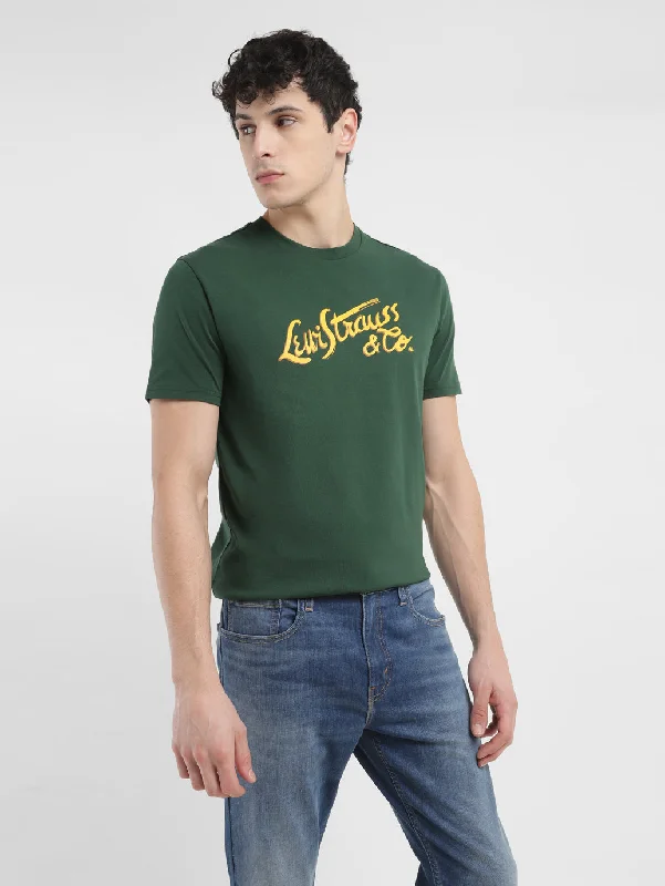 Men's Sleeveless TopsMen's Brand Logo Crew Neck T-shirt
