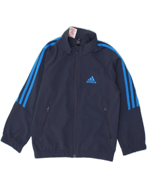 Men's Coats with Inner PocketsADIDAS Boys Tracksuit Top Jacket 5-6 Years Navy Blue Polyester