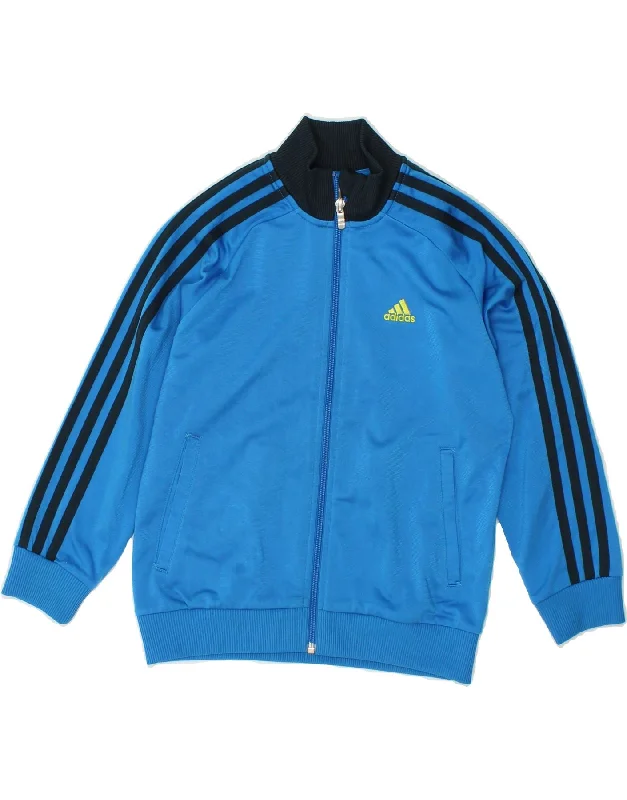 Men's Coats with Reflective StripesADIDAS Boys Tracksuit Top Jacket 7-8 Years Blue Polyester