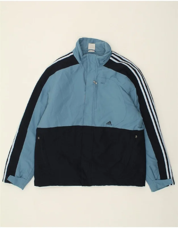 Men's Coats with Velcro ClosuresADIDAS Mens Windbreaker Jacket UK 40 Large Blue Colourblock Men's Coats with Velcro ClosuresADIDAS Mens Windbreaker Jacket UK 40 Large Blue Colourblock