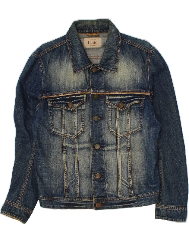 Unique Men's Flight JacketsALVIERO MARTINI Mens Denim Jacket UK 36 Small Blue