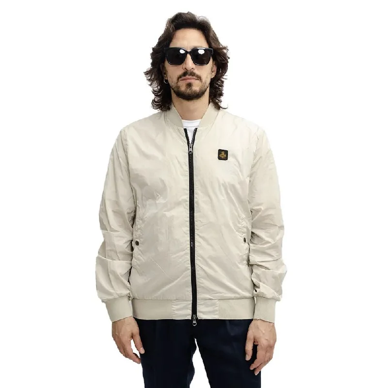 Waterproof Men's ParkasBeige Nylon Jacket