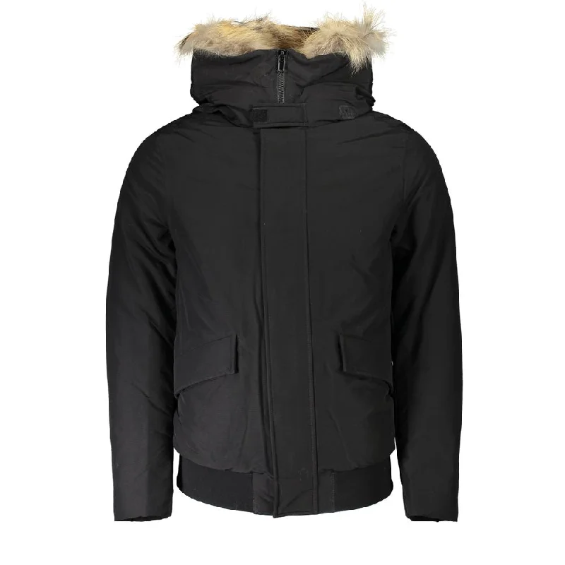 Men's Coats for SkiingBlack Cotton Jacket