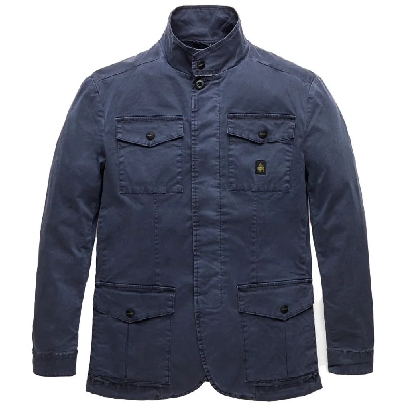 Men's Coats for Mild WeatherBlue Cotton Jacket