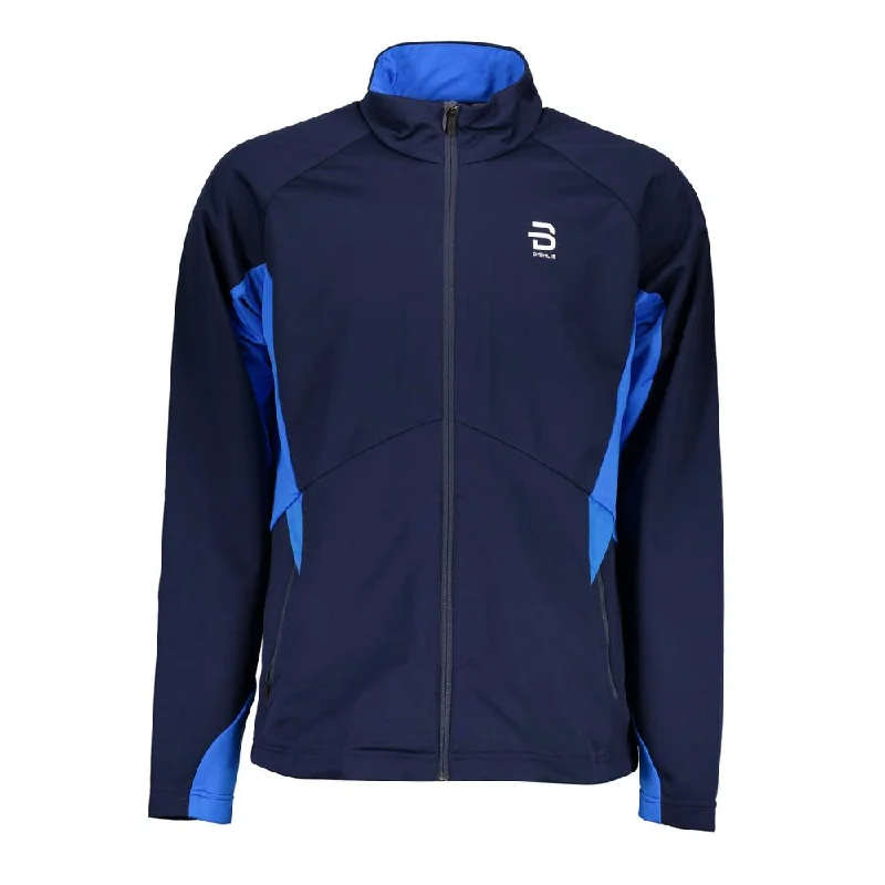 Men's Coats with Ripstop FabricBlue Polyester Jacket
