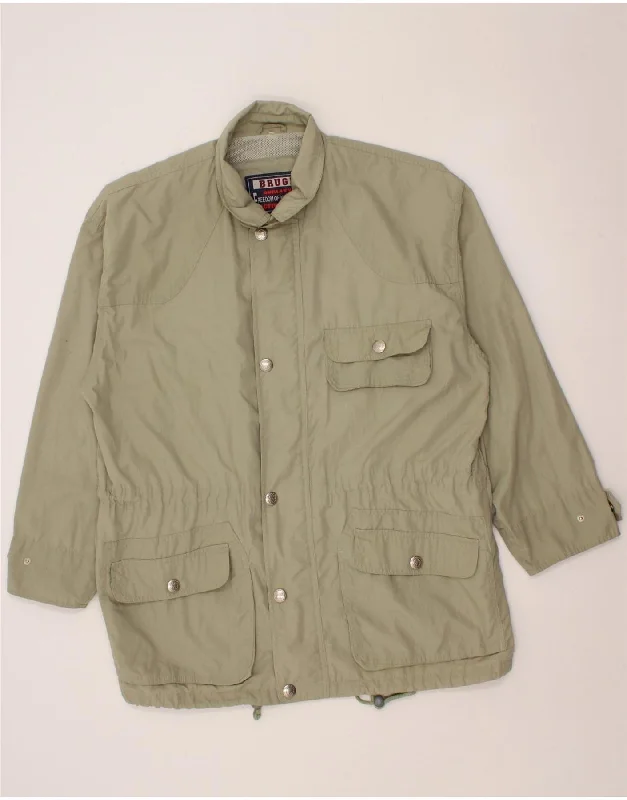Men's Coats with Reflective StripesBRUGI Mens Utility Jacket UK 40 Large Beige