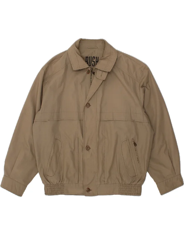 Men's Coats for City WearBUSH Mens Bomber Jacket IT 52 XL Brown Polyester