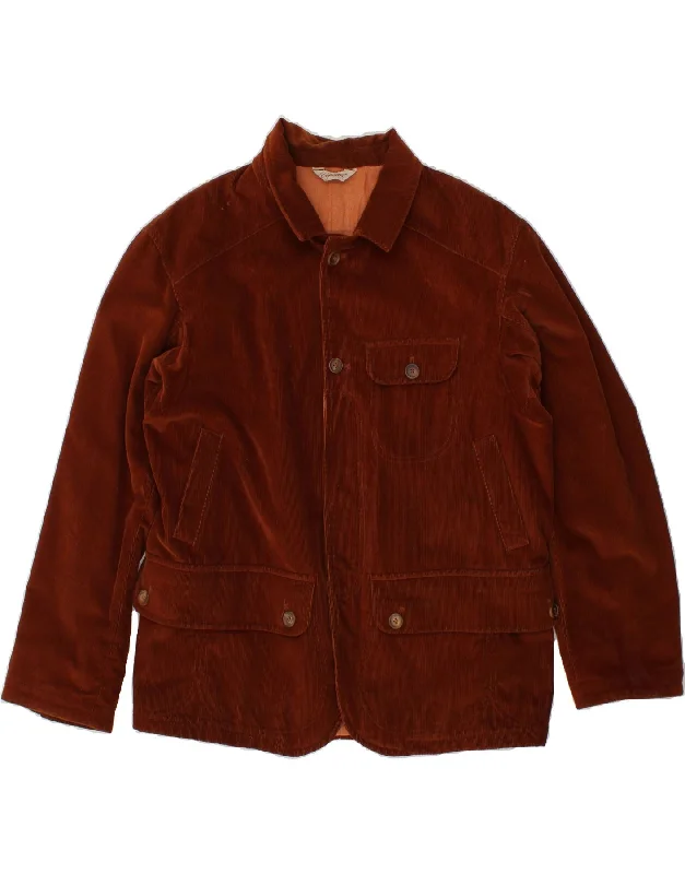 Men's Coats with Synthetic InsulationCAPALBIO Mens Corduroy Jacket IT 50 Large Brown Cotton